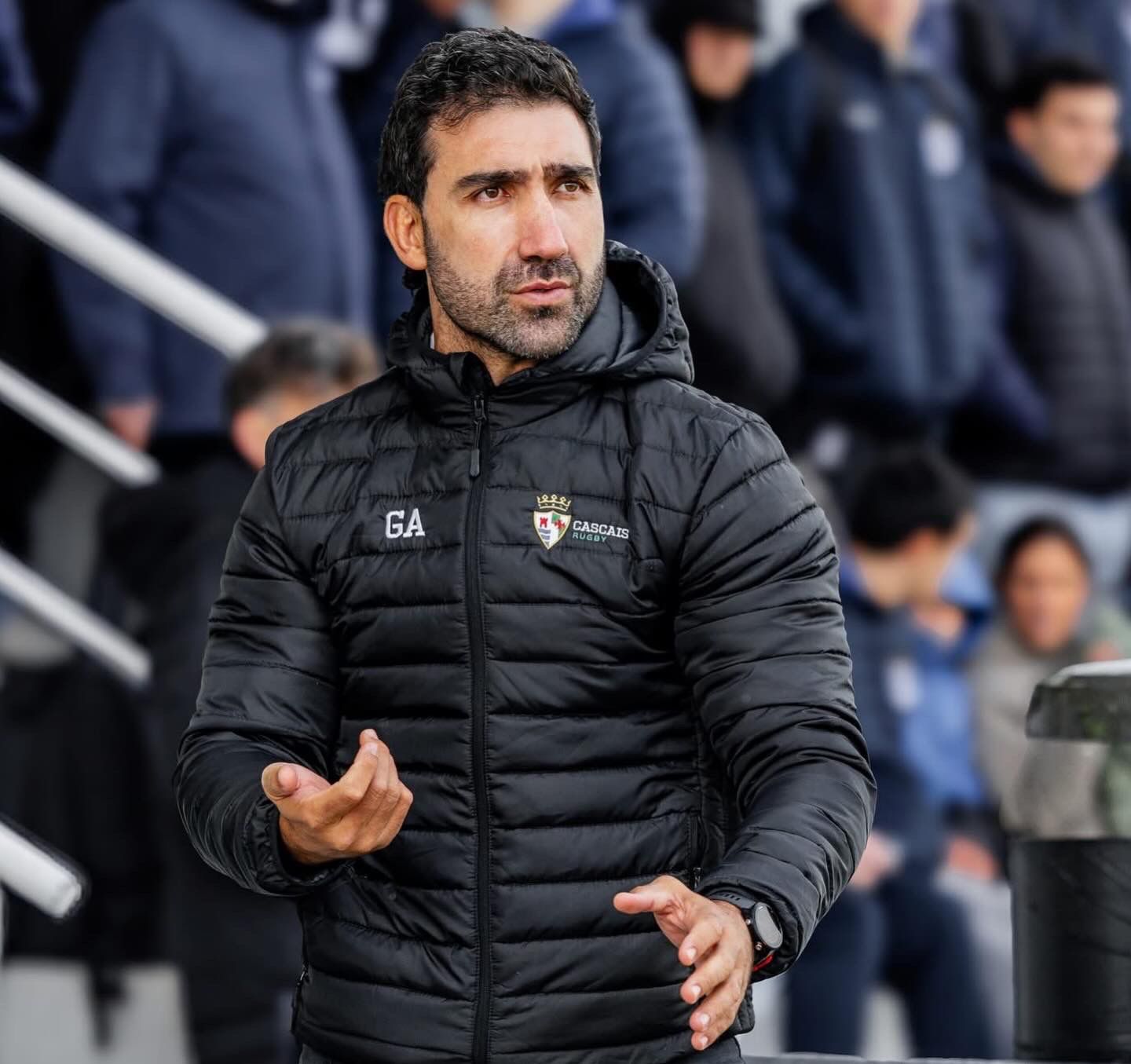 Gabriel Ascarate coaching on sideline